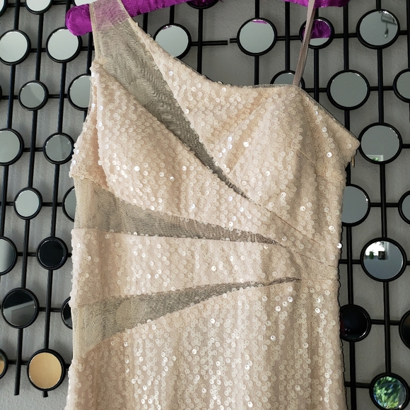 Adrianna Pappell Hailey Sequin Mesh Cutout Gown - Picture 8 of 9